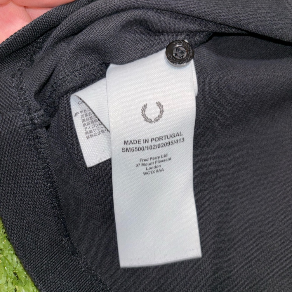 Fred Perry x Raf Simmons Enamel Pin Polo Shirt ‘Black’